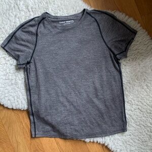 Outdoor Voices Gray Heather Short Sleeve Tee workout shirt size small